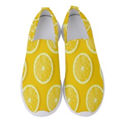 Lemon-fruits-slice-seamless-pattern Women s Slip On Sneakers by nate14shop