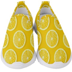 Lemon-fruits-slice-seamless-pattern Kids  Slip On Sneakers by nate14shop