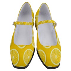 Lemon-fruits-slice-seamless-pattern Women s Mary Jane Shoes by nate14shop