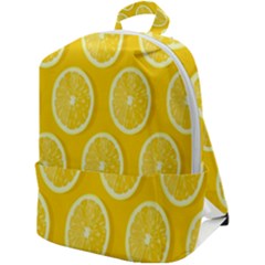 Lemon-fruits-slice-seamless-pattern Zip Up Backpack by nate14shop