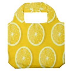 Lemon-fruits-slice-seamless-pattern Premium Foldable Grocery Recycle Bag by nate14shop