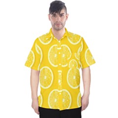 Lemon-fruits-slice-seamless-pattern Men s Hawaii Shirt