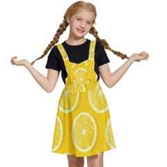 Lemon-fruits-slice-seamless-pattern Kids  Apron Dress by nate14shop