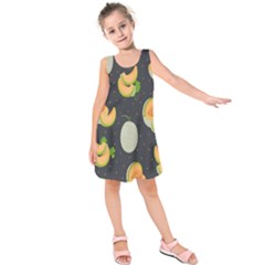 Melon-whole-slice-seamless-pattern Kids  Sleeveless Dress by nate14shop