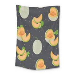 Melon-whole-slice-seamless-pattern Small Tapestry by nate14shop