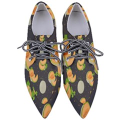 Melon-whole-slice-seamless-pattern Pointed Oxford Shoes by nate14shop