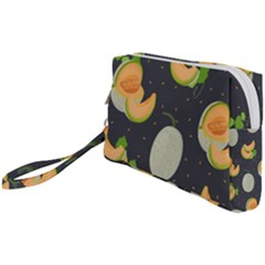 Melon-whole-slice-seamless-pattern Wristlet Pouch Bag (small) by nate14shop