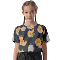 Melon-whole-slice-seamless-pattern Kids  Basic Tee