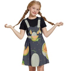 Melon-whole-slice-seamless-pattern Kids  Apron Dress by nate14shop