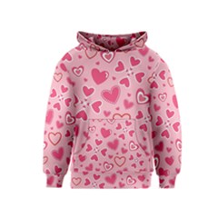 Scattered-love-cherry-blossom-background-seamless-pattern Kids  Pullover Hoodie by nate14shop