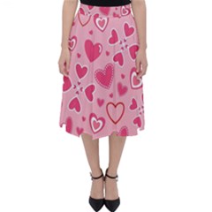 Scattered-love-cherry-blossom-background-seamless-pattern Classic Midi Skirt by nate14shop