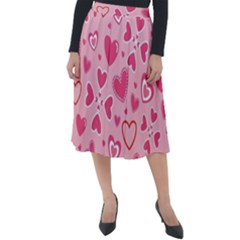 Scattered-love-cherry-blossom-background-seamless-pattern Classic Velour Midi Skirt  by nate14shop