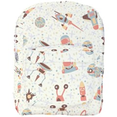 Seamless-background-with-spaceships-stars Full Print Backpack