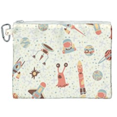 Seamless-background-with-spaceships-stars Canvas Cosmetic Bag (xxl) by nate14shop