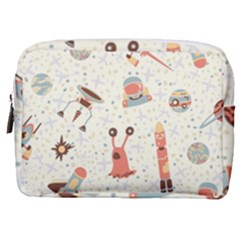 Seamless-background-with-spaceships-stars Make Up Pouch (medium) by nate14shop