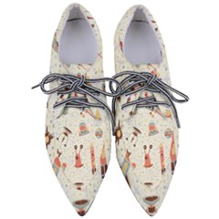 Seamless-background-with-spaceships-stars Pointed Oxford Shoes by nate14shop