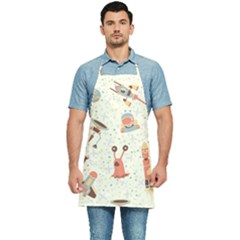 Seamless-background-with-spaceships-stars Kitchen Apron by nate14shop