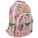 Seamless-floral-pattern 001 Rounded Multi Pocket Backpack View2