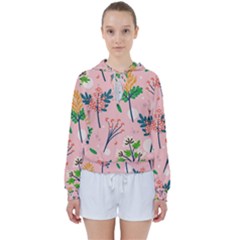 Seamless-floral-pattern 001 Women s Tie Up Sweat by nate14shop