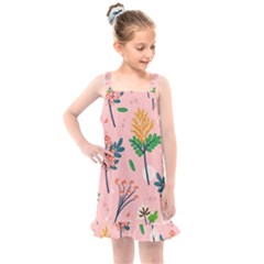 Seamless-floral-pattern 001 Kids  Overall Dress by nate14shop