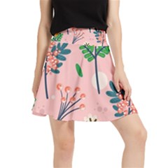 Seamless-floral-pattern 001 Waistband Skirt