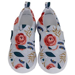 Seamless-floral-pattern Kids  Velcro No Lace Shoes by nate14shop