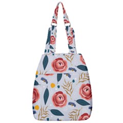 Seamless-floral-pattern Center Zip Backpack by nate14shop