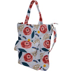 Seamless-floral-pattern Shoulder Tote Bag by nate14shop