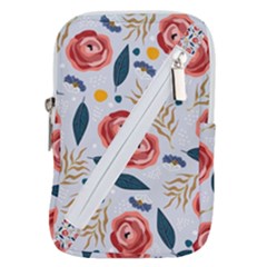 Seamless-floral-pattern Belt Pouch Bag (large) by nate14shop