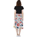 Seamless-floral-pattern Frill Hi Low Chiffon Skirt View2