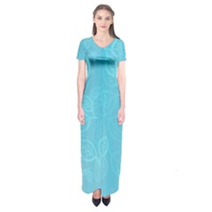 Seamless-pattern Short Sleeve Maxi Dress