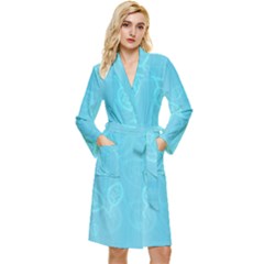 Seamless-pattern Long Sleeve Velour Robe by nate14shop