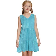 Seamless-pattern Kids  Sleeveless Tiered Mini Dress by nate14shop