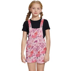 Seamless-pattern-with-flamingo Kids  Short Overalls by nate14shop