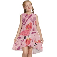 Seamless-pattern-with-flamingo Kids  Frill Swing Dress by nate14shop