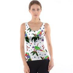 Seamless-pattern-with-parrot Tank Top by nate14shop