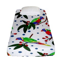 Seamless-pattern-with-parrot Fitted Sheet (single Size) by nate14shop