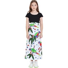 Seamless-pattern-with-parrot Kids  Flared Maxi Skirt by nate14shop