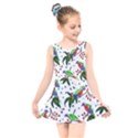 Seamless-pattern-with-parrot Kids  Skater Dress Swimsuit View1