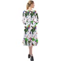 Seamless-pattern-with-parrot Ruffle End Midi Chiffon Dress View2