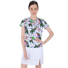 Seamless-pattern-with-parrot Women s Sports Top by nate14shop