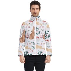 Seamless-pattern-with-rabbit Men s Bomber Jacket