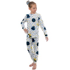 Seamless-pattern-with-spaceships-stars 002 Kids  Long Sleeve Set 