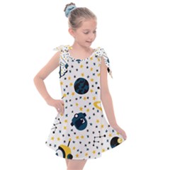 Seamless-pattern-with-spaceships-stars 002 Kids  Tie Up Tunic Dress