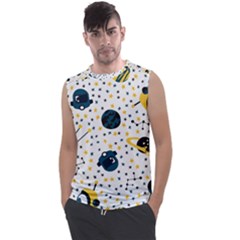 Seamless-pattern-with-spaceships-stars 002 Men s Regular Tank Top by nate14shop