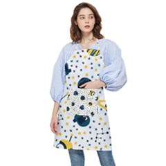 Seamless-pattern-with-spaceships-stars 002 Pocket Apron by nate14shop