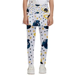 Seamless-pattern-with-spaceships-stars 002 Kids  Skirted Pants by nate14shop