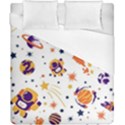 Seamless-pattern-with-spaceships-stars 005 Duvet Cover (California King Size) View1