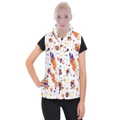 Seamless-pattern-with-spaceships-stars 005 Women s Button Up Vest by nate14shop