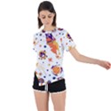 Seamless-pattern-with-spaceships-stars 005 Asymmetrical Short Sleeve Sports Tee View1